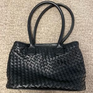 Black Bottega Veneta Inspired Bag